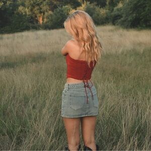 The perfect denim mini skirt!